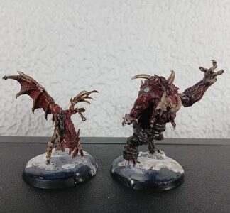 Chaos Spawn Painted Magnet Squad of 2x Chaos Space Wolves Age of Sigmar
