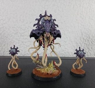 Neurotyrant + 2 Neuroloids Painted Tyrannids Xenos Warhammer 40K Games Workshop