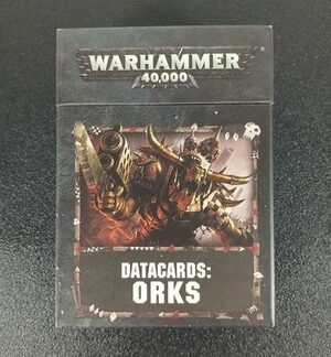 Orks Data Cards Warhammer 40K Games Workshop