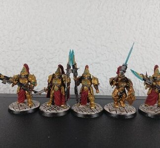 Custodian Warden Painted Squad of 5x Adeptus Custodes Warhammer 40K