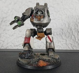Contemptor Dreadnought Missing Pieces Painted Grey Knights Space Marines
