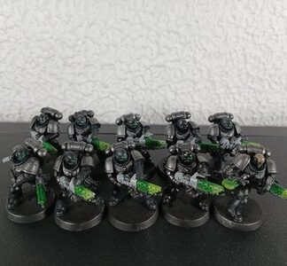 Infernus Marines Squad of 10x Painted Salamanders Space Marines Warhammer 40K