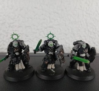 Bladeguard Veterans Squad of 3x Painted Salamanders Space Marines Warhammer 40K