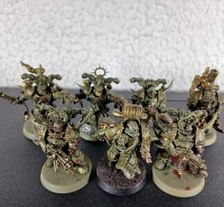 Plague Marines Painted Squad of 7x Deathguard Chaos Space Marines Warhammer 40K