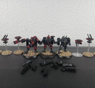 Crisis Battlesuits Painted Squad of 3x Tau Empire Warhammer 40K GW