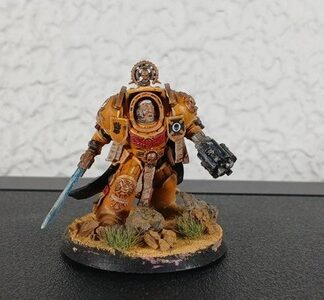Captain in Terminator Armor Painted Magnet Iron Hands Space Marines Warhammer GW
