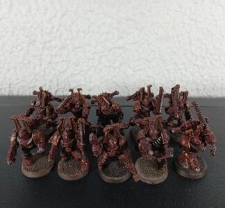 Khorne Berserkers Painted Squad of 10x World Eaters Warhammer 40K Games Workshop