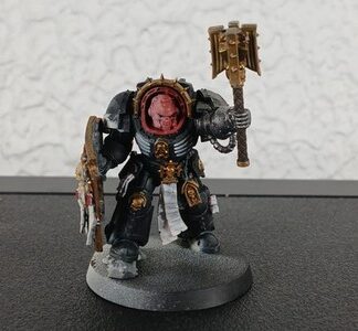 Chaplain in Terminator Armor Painted Magnet Space Marines Ultramarines Warhammer