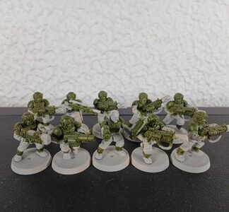 Cadian Shock Troops Primed Squad of 10x, 1x Sergeant Astra Militarum 40K GW