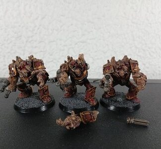 Obliterators Painted Squad of 3x Metal World Eaters Chaos Space Marines 40K GW