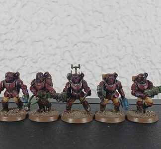 Tempestus Scions Painted Squad of 5x Astra Militarum 40K Games Workshop