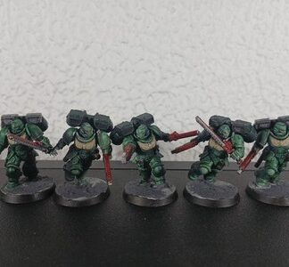 Jump Pack Intercessor Painted Squad of 5x Dark Angels Space Marines Warhammer GW