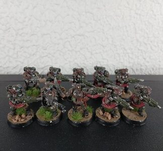 Kasrkin Painted Metal Squad of 10x Astra Militarum Warhammer 40K Games Workshop