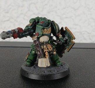 Lieutenant With Storm Shield Painted Dark Angels Space Marines Warhammer 40K GW