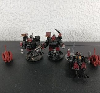 Crisis Battlesuits Painted Squad of 3x Tau Empire Warhammer 40K Games Workshop