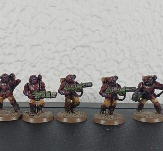 Tempestus Scions Painted Squad of 5x Astra Militarum 40K Games Workshop