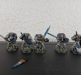 Strike Painted Squad of 5x Grey Knights Space Marines Warhammer 40K GW