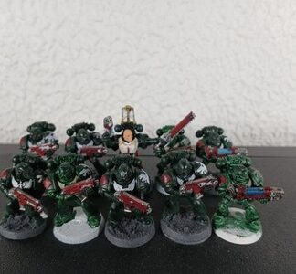Tactical Marine Painted Squad of 10x Dark Angels Space Marines Warhammer 40K GW