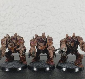 Obliterators Painted Squad of 3x Metal World Eaters Chaos Space Marines 40K GW