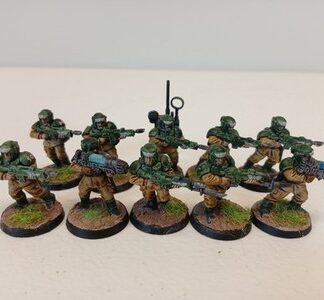 Cadian Shock Troops Painted Squad of 10x Astra Militarum 40K GW
