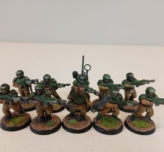 Cadian Shock Troops Painted Squad of 10x, 1x Sergeant Astra Militarum 40K GW