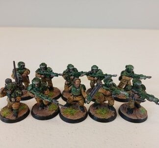 Cadian Shock Troops Painted Squad of 10x, 1x Sergeant Astra Militarum 40K GW