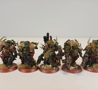 Plague Marines Painted Squad of 5x Deathguard Chaos Space Marines Warhammer 40K