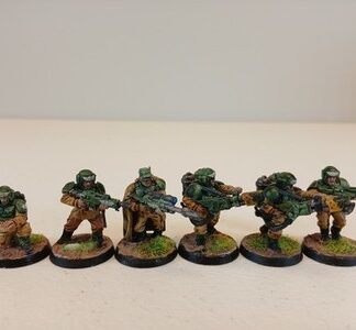 Cadian Shock Troops Painted Squad of 6x Astra Militarum 40K GW