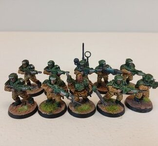 Cadian Shock Troops Painted Squad of 10x, 1x Sergeant Astra Militarum 40K GW