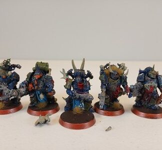 Plague Marines Painted Squad of 5x Deathguard Chaos Space Marines Warhammer 40K
