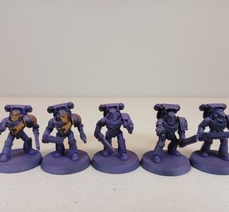 Jump Pack Marine Primed Squad of 5x Ultramarine Space Marines Warhammer 30/40K