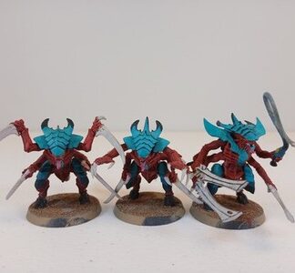 Warrior Painted Squad of 3x Tyranids Xenos Warhammer 40K Games Workshop