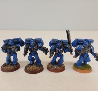 Jump Pack Intercessor Painted Squad of 4x Ultramarine Space Marines Warhammer GW