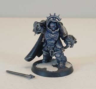 Captain in Gravis Armor Painted Ultramarines Space Marines Warhammer 40K