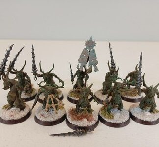 Plaguebearers Painted Squad of 10x Chaos Demons Maggotkin Warhammer 40K AOS GW