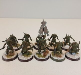 Plaguebearers Painted Squad of 10x Chaos Demons Maggotkin Warhammer 40K AOS GW