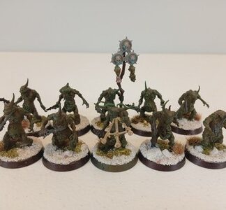 Plaguebearers Painted Squad of 10x Chaos Demons Maggotkin Warhammer 40K AOS GW