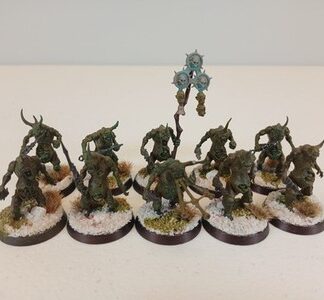 Plaguebearers Painted Squad of 10x Chaos Demons Maggotkin Warhammer 40K AOS GW